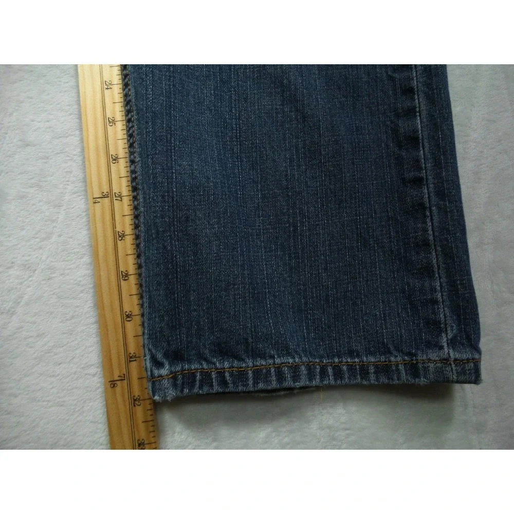 Levis 505 Mens Jeans 38 x 32 Blue Denim Straight Leg Regular Fit Mid Rise